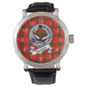 Relógio Eterno Clan Darroch Crachá Tartan Watch