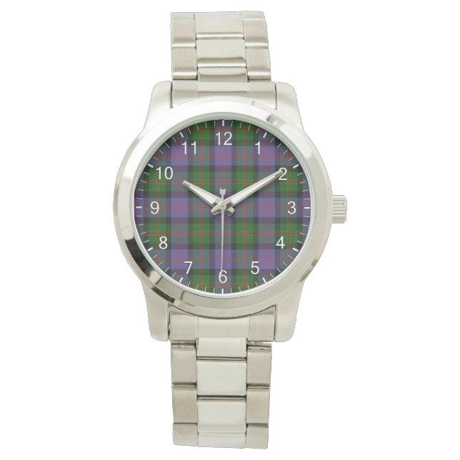 Relógio Eterno clássico Clan Blair Tartan Xadrez Gift (Frente)
