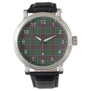 Relógio Eterno clássico Clan Crosbie Tartan Xadrez Gift