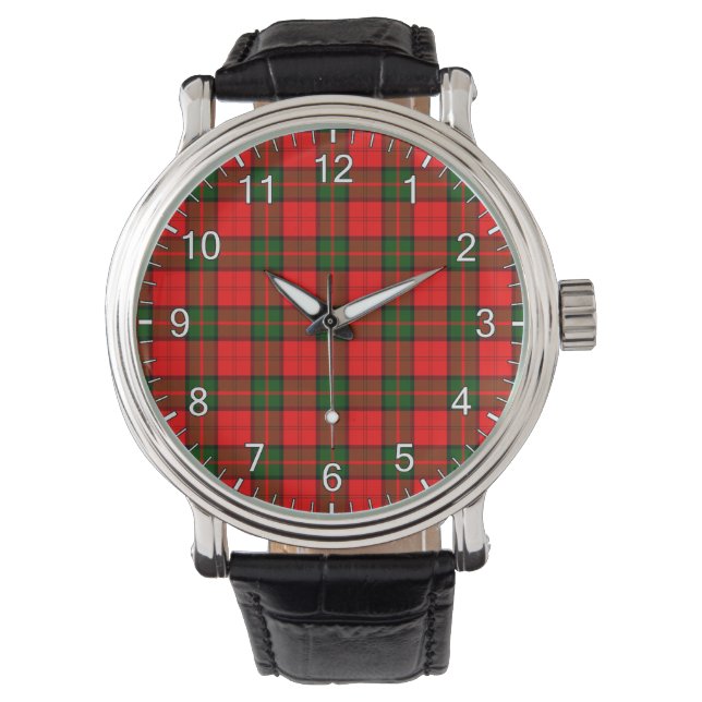 Relógio Eterno clássico Clan Dunbar Modern Tartan Xadrez (Frente)
