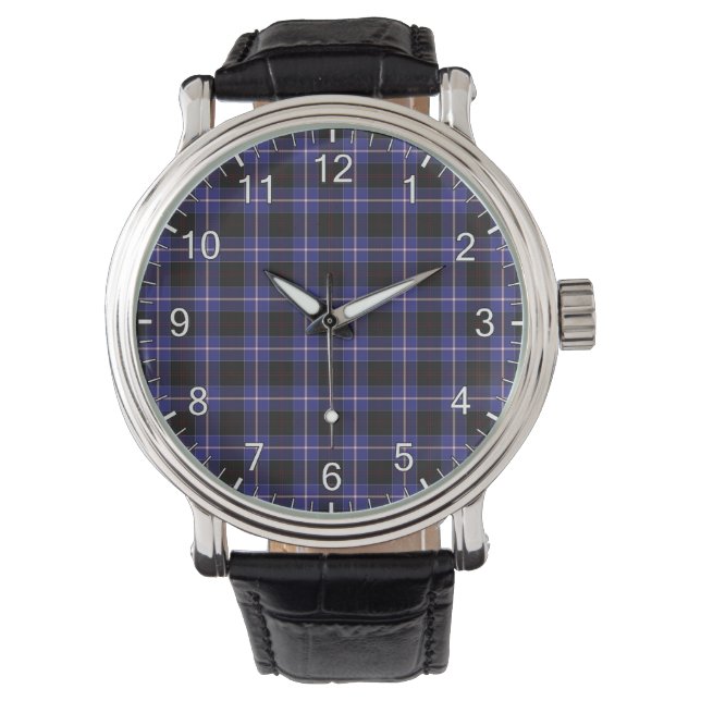 Relógio Eterno clássico Clan Dunlop Tartan Xadrez Gift (Frente)