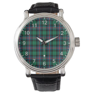 Relógio Eterno Clássico Clan Urquhart Modern Tartan Xadrez