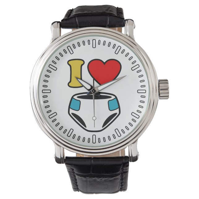 RELÓGIO EU AMO FRALDAS (Frente)