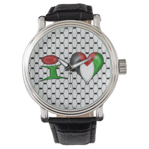 Relógio Eu amo Palestina I Heart Palestine