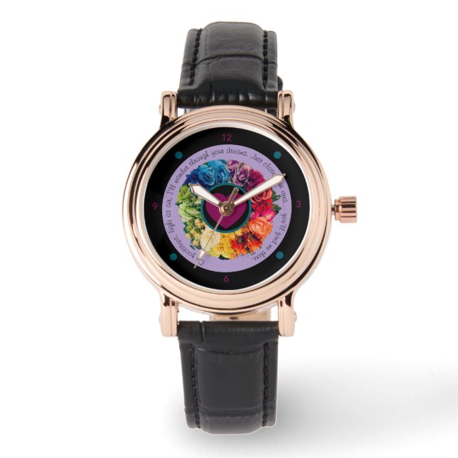Relógio Eu estarei lá, Floral Watch (Frente)