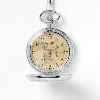 Relógio Eu Estou Com Você Sempre Bíblia Verso