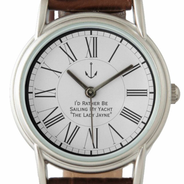 Relógio Eu Preferencialmente Velejando Meu Iate (Criador carregado)