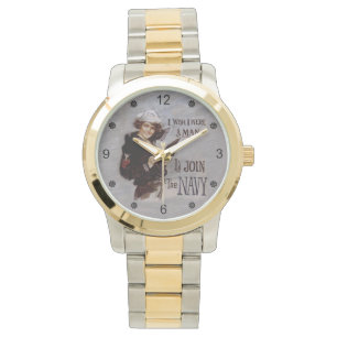 Relógio Eu queria ser um homem ~ Eu entraria no marinho ~