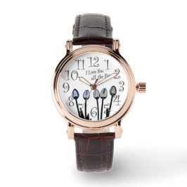 Relógio Eu te amo o tempo todo, adicione iniciais