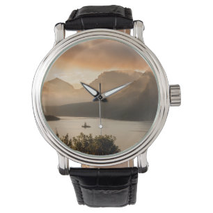 Relógio EUA, Montana, Parque Nacional Glacier. Sol