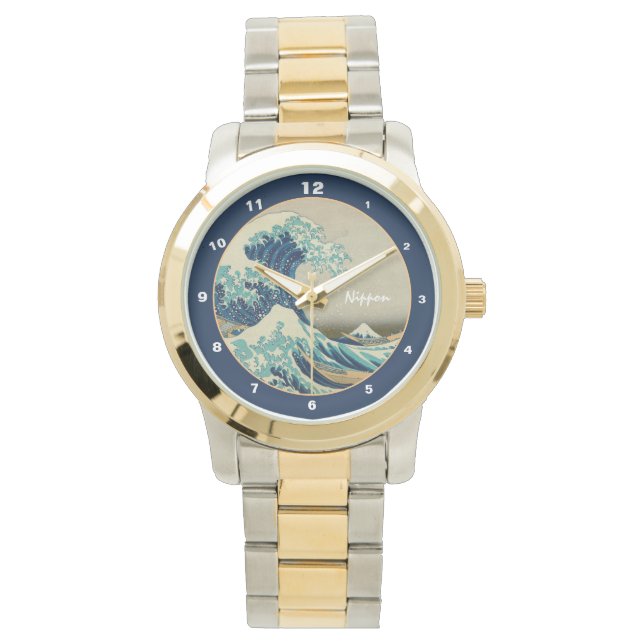 Relógio Excelente Wave off Kanagawa & Japan Art watch Japã (Frente)