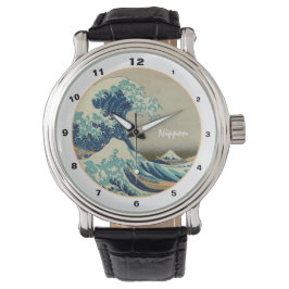 Relógio Excelente Wave off Kanagawa & Japonês Art /Japão