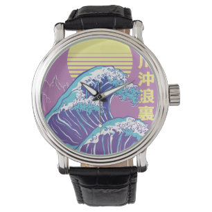 Relógio Excelente Wave Vaporwave Kanagawa