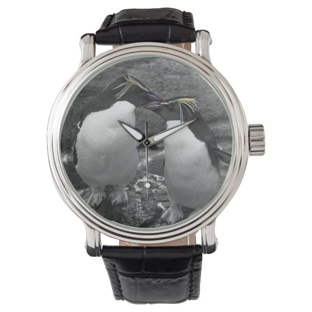 Relógio Explosão de Cor de Pinguim (Frente)