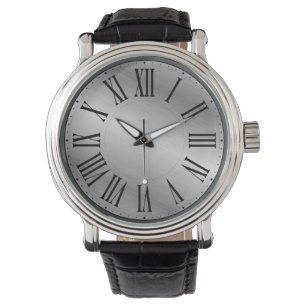 Relógio Face Metálica/NO Fundo Número Romano