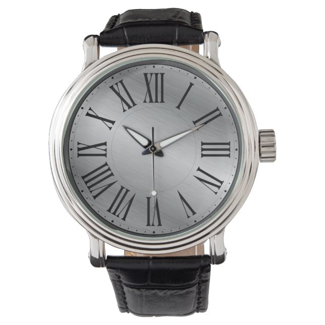 Relógio Face Metálica/SEM Fundo Numerário Romano (Frente)