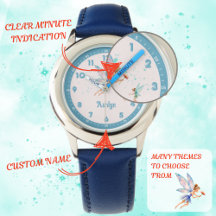 Fada Elegante Azul Personalizada Crianças do Tempo