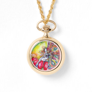 RELÓGIO FAIRY TITANIA NA FLORESTA VERMELHA