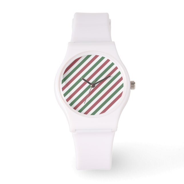 Relógio Faixas de Natal Personalizáveis (Frente)