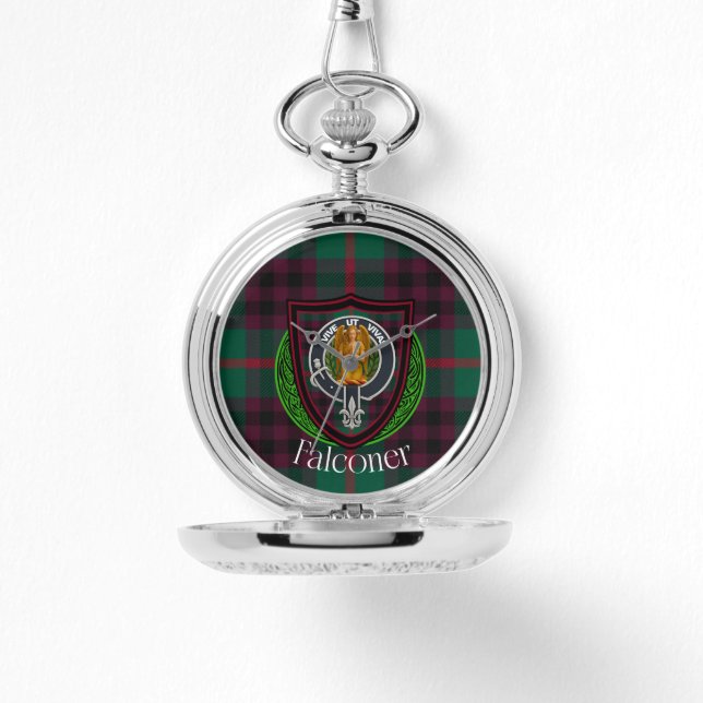 Relógio Falconer Scottish Clan Tartan & Crest (Frente)
