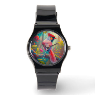 Relógio Fantasy Birds Male Cardinal