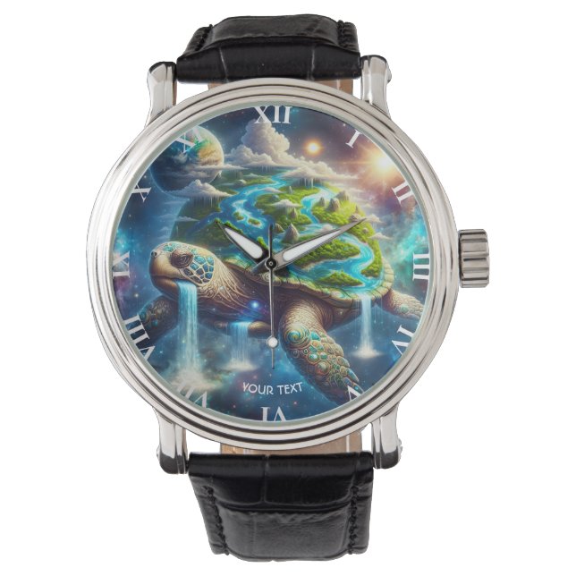 Relógio Fantasy Cuja Tartaruga Espacial Terra (Frente)