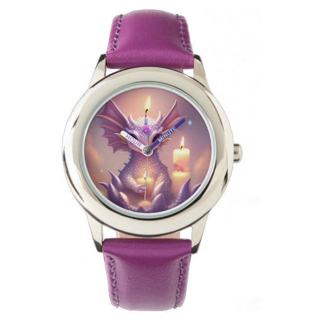 Relógio Fantasy Dragon com Velas de Aniversário (Frente)