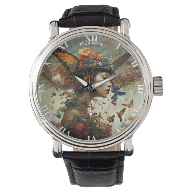 Relógio Fantasy Flowers Girls (Frente)