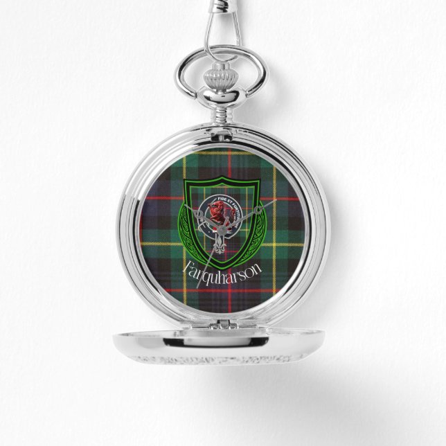 Relógio Farquharson Scottish Clan Tartan & Crest (Frente)