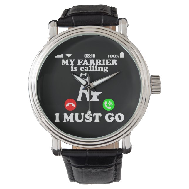 Relógio Farrier Blacksmith calls I have to go Funny Gift (Frente)