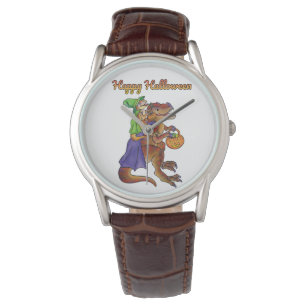 Relógio Feliz Halloween Dinossaur Wrist Watch