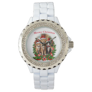 Relógio Feliz Natal Cats