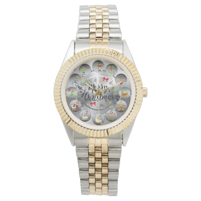 Relógio Feliz Natal ~ Os 12 Dias De Natal ~ (Frente)