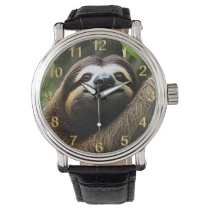Relógio Felpudo castanho, Mens Watch