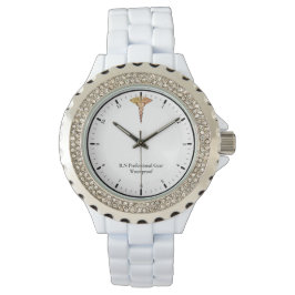 Relógio Feminino Branco com Strass