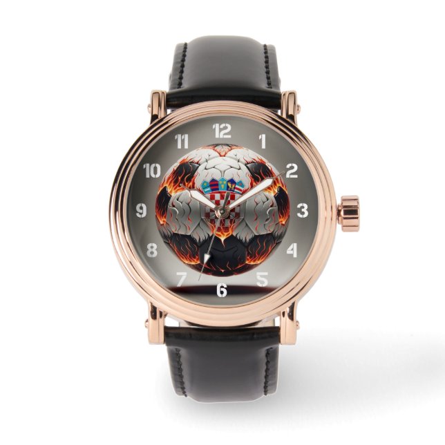 Relógio Festa de Futebol Croata Fiery (Frente)