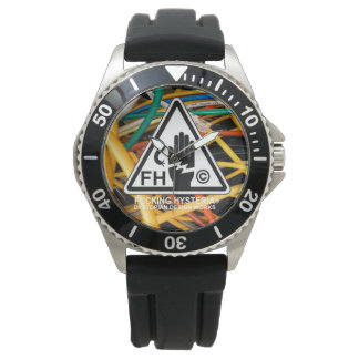 Relógio FH WIRES Protetor de SILÍCIO Preto/BANDA ASSISTENT