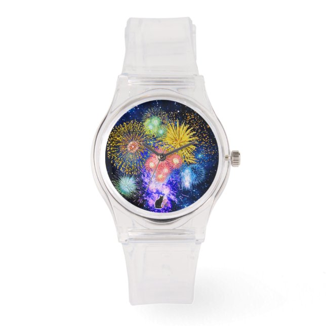 Relógio Fireworks Bursts  (Frente)