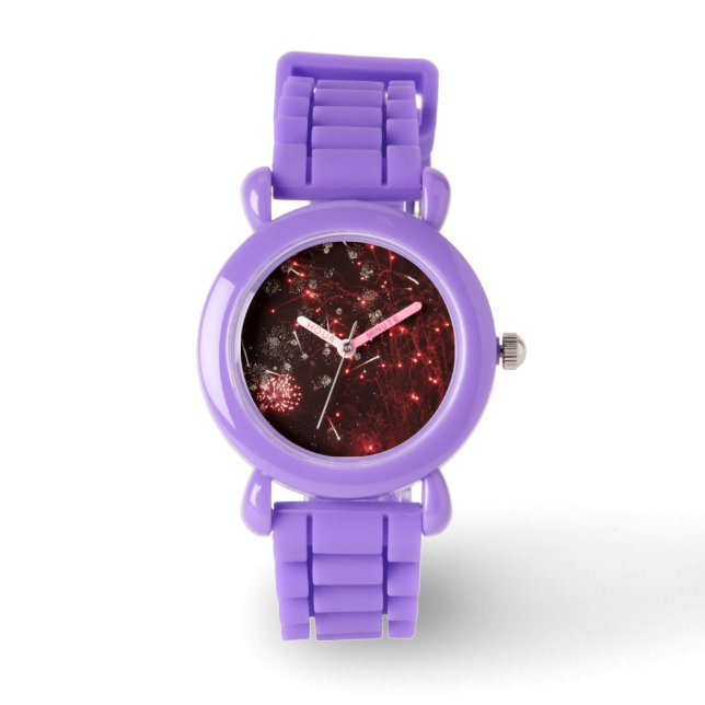 Relógio Fireworks Red Glitter Watch (Frente)