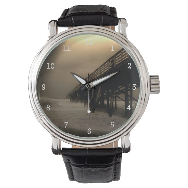 Relógio Flagler Beach Pier Photo Watch (Frente)