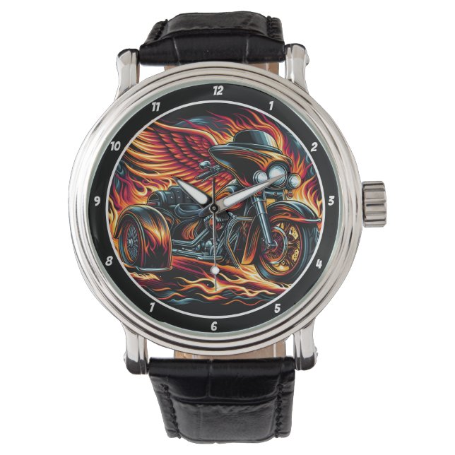 Relógio Flaming Trike, Dynamic Watch Face. (Frente)