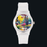 Relógio Flamingo no lago-365476<br><div class="desc">Flamingo no lago-365476</div>