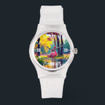 Relógio Flamingo no lago-365476<br><div class="desc">Flamingo no lago-365476</div>