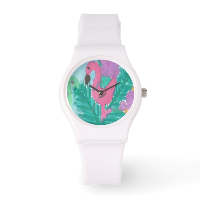 Relógio Flamingo Tropical Jungle Watch (Frente)