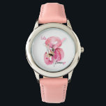 Relógio Flamingo Watercolor, Vamos Rosa Exótico Moderno<br><div class="desc">Flamingo Watercolor, Vamos Rosa Exótico Moderno</div>