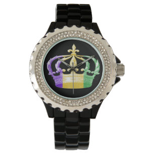 Relógio Fleur de Lis Mardi Gras Watch