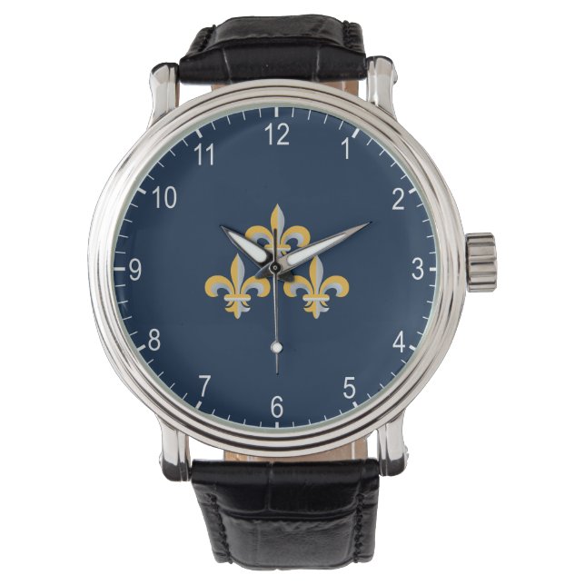 Relógio Fleur de Lis symbol Watch (Frente)