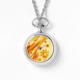 Relógio Flocos de neve de Natal ouro