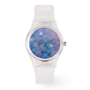 Relógio Flocos de neve iridescentes