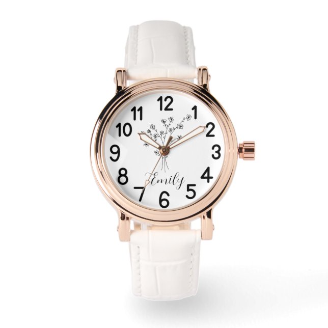 Relógio Flor de Nascimento - Flor de Nascimento Personaliz (Frente)